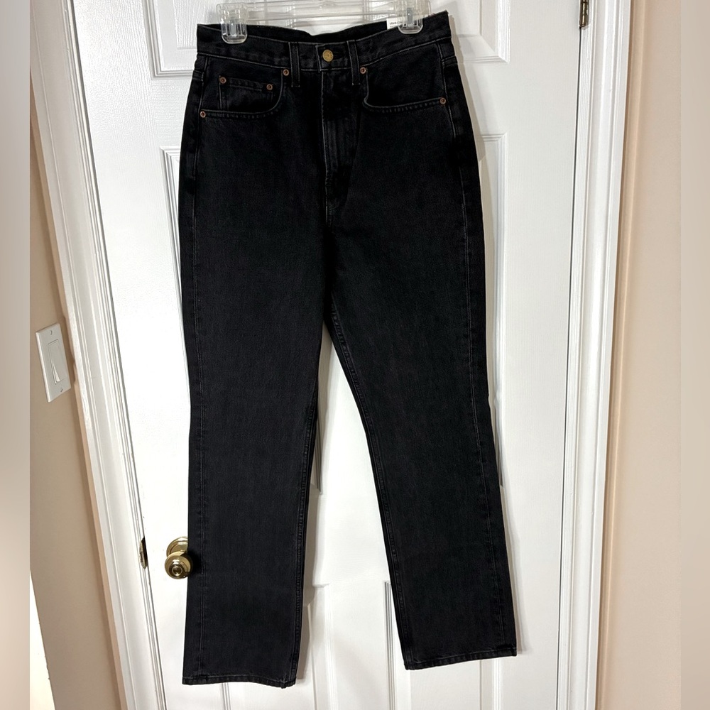 B SIDES High-Rise Black Straight Jeans
